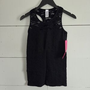 Black Lace Maternity Stretchy Comfortable Tank Top OS